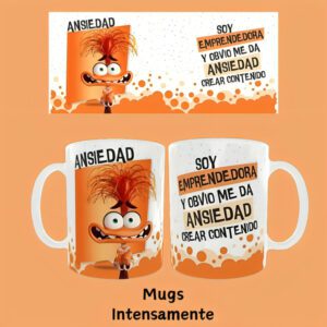 9 Mug 11onz Arte Ansiedad Intensamente