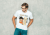 Camiseta Blanca Manga Corta – Arte Dragon Ball