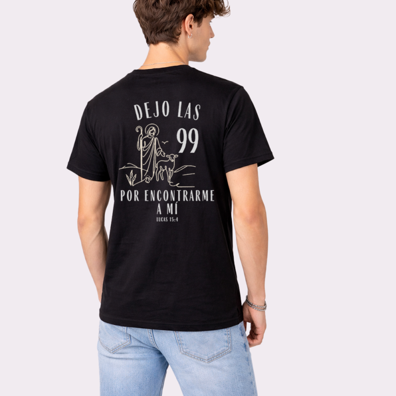 camiseta negra cristiana dejo las 99 por mi