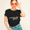 Camiseta Negra Manga Corta Estampada