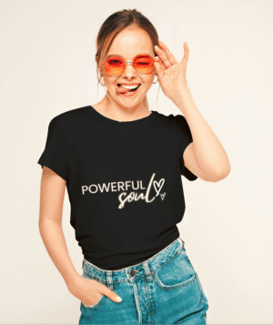 Camiseta Negra Manga Corta Estampada