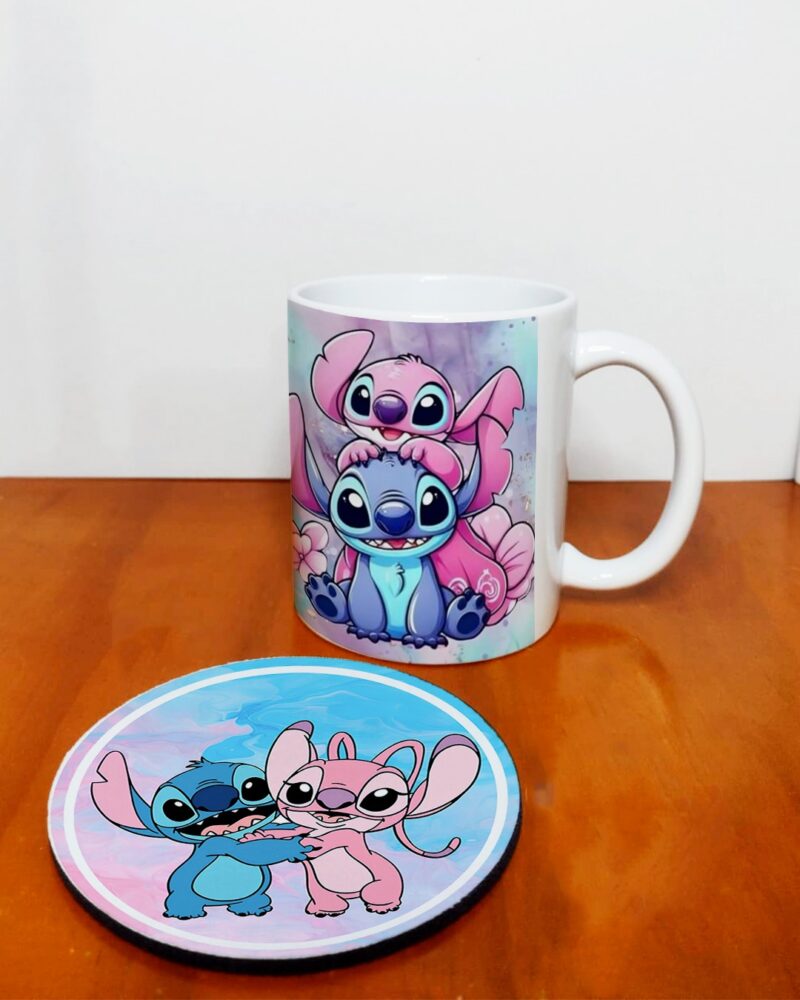 Combo Stitch y Angel Combo Stitch y Angel mug + portavaso