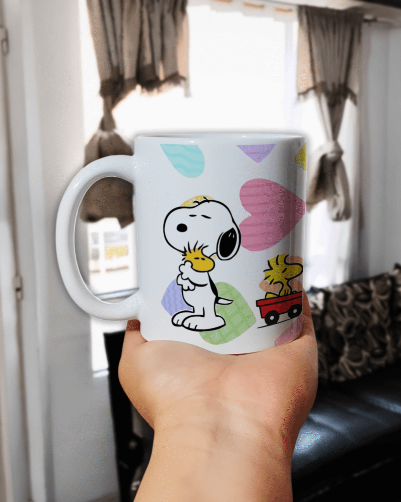 Mug Blanco Snoopy Love Personalizado 11 oz