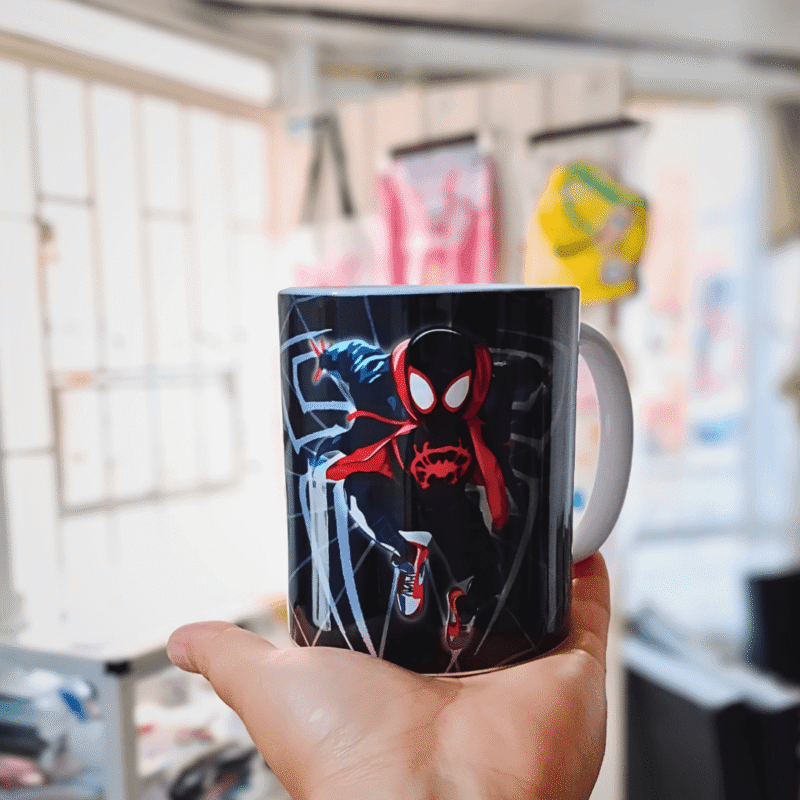 Mug personalizado spiderman negro der taza Spiderman personalizada