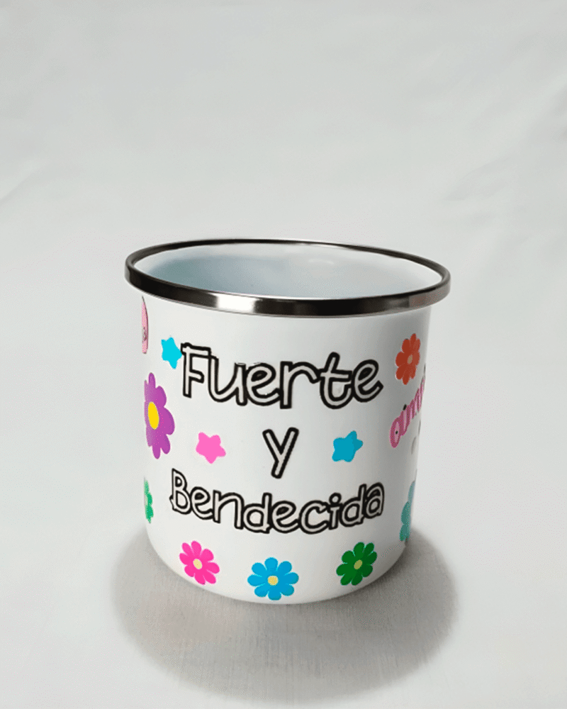 mug peltre 6onz fuerte y bendecida 3 Mug Peltre 6 onzas Fuerte y Bendecida personalizado, regalo personalizado