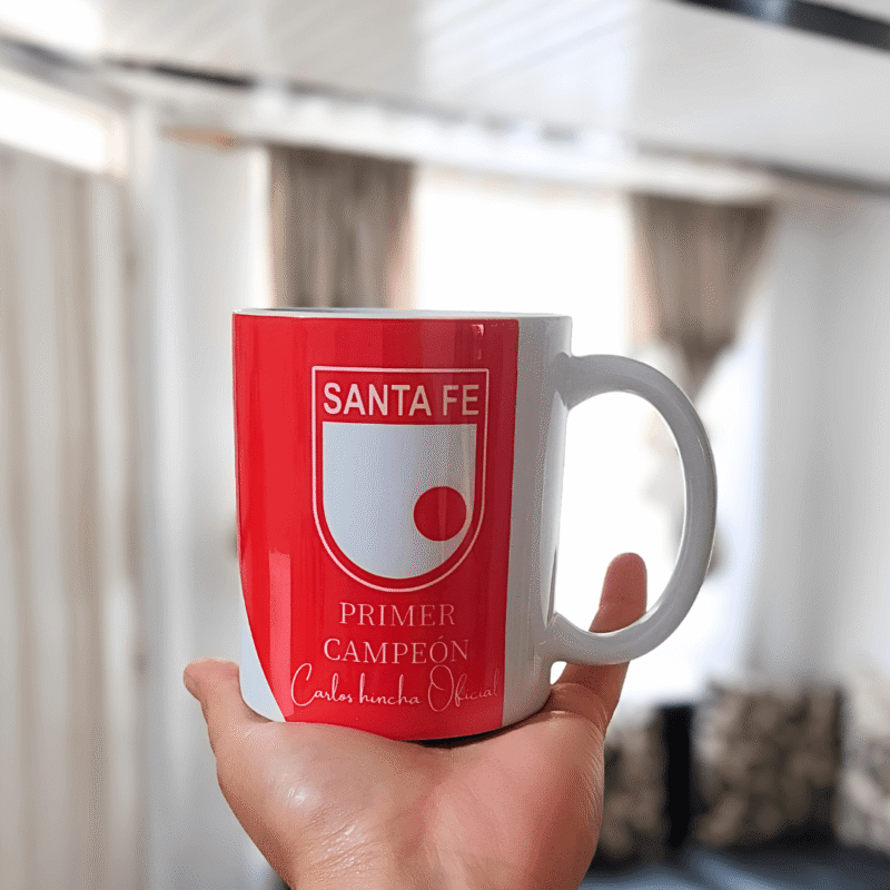 publicaciones para instagram y facebook (7) Mug tipo fan Independiente Santa Fe