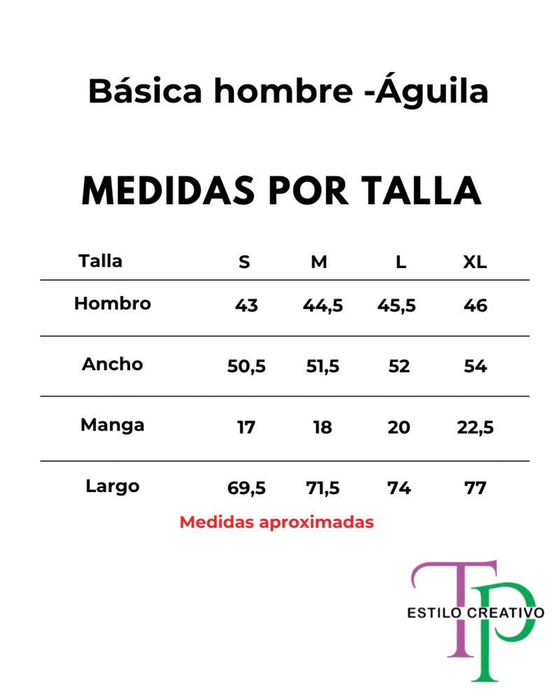 tallas Camiseta basica estampada hombre