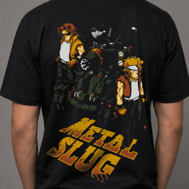 Camiseta Negra Metal Slug personalizada