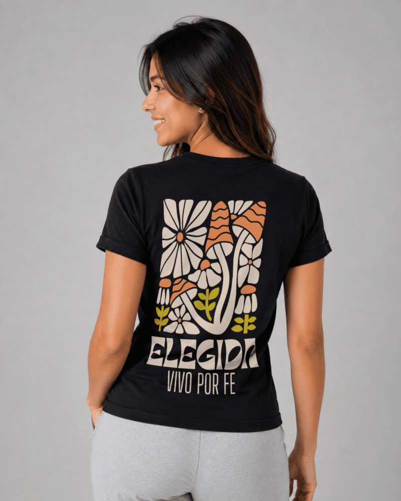 camiseta para dama-negra-Elegida