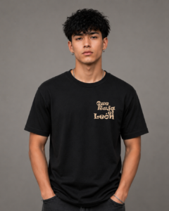 Camiseta negra estampada Que Ruja el León